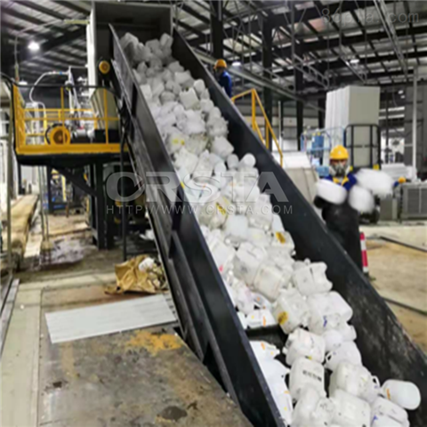 广州化学废塑料机油桶回收生产线
