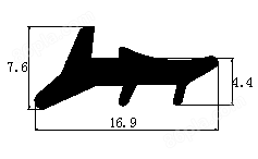 HY-2101铝合金密封条尺寸图