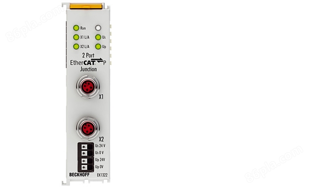 2 端口 EtherCAT&nbsp;P 分支耦合器，带外部供电 EK1322